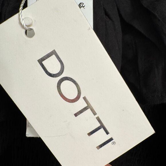 Dotti Black Ruffle Sleeve Smocked Square Neck Dress Coverup XL NWT - Picture 6 of 9